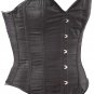 Black Silk Steel Boning Overbust Fashion Corset - Miracle Corsets (Body Waist-38inch)