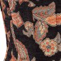 Black Floral Tapestry Fabric Steel Boning Overbust Fashion Corset Bustier (Body Waist-32inch)