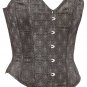 Brown Brocade Fabric Steel Boning Overbust Fashion Corset - Miracle Corsets (Body Waist-38inch)
