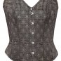 Brown Brocade Fabric Steel Boning Overbust Fashion Corset - Miracle Corsets (Body Waist-40inch)