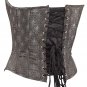 Brown Brocade Fabric Steel Boning Overbust Fashion Corset - Miracle Corsets (Body Waist-40inch)
