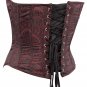 Brown Ethnic Brocade Fabric Boning Overbust Fashion Corset - Miracle Corsets (Body Waist-32inch)