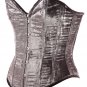 Sand Color Velvet Fabric Steel Boning Overbust Fashion Corset - Miracle Corsets (Body Waist-32inch)