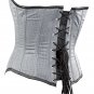 Grey Striped Corporate Steel Boning Overbust Fashion Corset - Miracle Corsets (Body Waist-30inch)