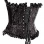 Black Velvet Fabric Steel Boning Overbust Fashion Corset - Miracle Corsets (Body Waist-26inch)