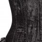 Black Velvet Fabric Steel Boning Overbust Fashion Corset - Miracle Corsets (Body Waist-26inch)