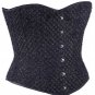 Black Cutwork Fabric Steel Boning Overbust Fashion Corset - Miracle Corsets (Body Waist-24inch)
