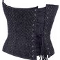 Black Cutwork Fabric Steel Boning Overbust Fashion Corset - Miracle Corsets (Body Waist-24inch)