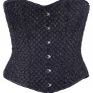 Black Cutwork Fabric Steel Boning Overbust Fashion Corset - Miracle Corsets (Body Waist-28inch)