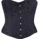 Black Cutwork Fabric Steel Boning Overbust Fashion Corset - Miracle Corsets (Body Waist-38inch)