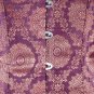 Purple Ethnic Indian Fabric Steel Boning Overbust Fashion Corset (Body Waist-28inch)