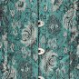 Green Floral Jacquard Fabric Steel Boning Overbust Fashion Corset -(Body Waist-40inch)