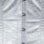 Silver Faux Leather Fabric Steel Boning Overbust Fashion Corset -(Body Waist-24inch)