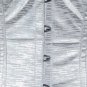 Silver Faux Leather Fabric Steel Boning Overbust Fashion Corset -(Body Waist-40inch)
