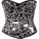 Green Military Print Fabric Steel Boning Overbust Fashion Corset -(Body Waist-24inch)
