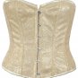 Sparkling Gold Fabric Steel Boning Overbust Fashion Corset - Miracle Corsets (Body Waist-24inch)