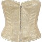 Sparkling Gold Fabric Steel Boning Overbust Fashion Corset - Miracle Corsets (Body Waist-30inch)