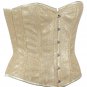 Sparkling Gold Fabric Steel Boning Overbust Fashion Corset - Miracle Corsets (Body Waist-40inch)