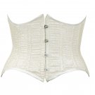 Silver Threadwork Fabric Steel Boning Underbust Fashion Corset - Miracle Corsets (Body Waist-28inch)