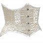 Silver Floral Brasso Velvet Fabric Steel Boning Underbust Fashion Corset (Body Waist-26inch)