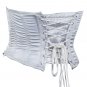 Silver Shimmering Fabric Steel Boning Underbust Fashion Corset Waist Cincher (Body Waist-34inch)