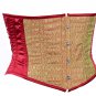 Maroon Brocade Fabric Steel Boning Underbust Fashion Corset Waist Cincher (Body Waist-26inch)