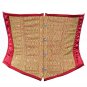 Maroon Brocade Fabric Steel Boning Underbust Fashion Corset Waist Cincher (Body Waist-28inch)