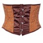 Maroon Borcade Fabric Steel Boning Underbust Fashion Corset Waist Cincher (Body Waist-24inch)