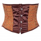 Maroon Borcade Fabric Steel Boning Underbust Fashion Corset Waist Cincher (Body Waist-40inch)