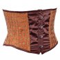 Maroon Borcade Fabric Steel Boning Underbust Fashion Corset Waist Cincher (Body Waist-40inch)