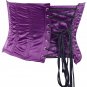 Purple Satin Fabric Steel Boning Underbust Fashion Corset Waist Cincher (Body Waist-36inch)