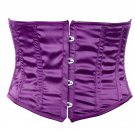 Purple Satin Fabric Steel Boning Underbust Fashion Corset Waist Cincher (Body Waist-40inch)