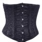 Black Net Fabric Steel Boning Underbust Fashion Corset Waist Cincher (Body Waist-26inch)