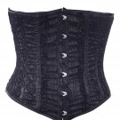 Black Net Fabric Steel Boning Underbust Fashion Corset Waist Cincher (Body Waist-28inch)