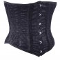 Black Net Fabric Steel Boning Underbust Fashion Corset Waist Cincher (Body Waist-40inch)