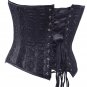 Black Net Fabric Steel Boning Underbust Fashion Corset Waist Cincher (Body Waist-40inch)