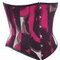 Multi-color Fabric Steel Boning Underbust Fashion Corset Waist Cincher (Body Waist-24inch)