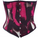 Multi-color Fabric Steel Boning Underbust Fashion Corset Waist Cincher (Body Waist-34inch)