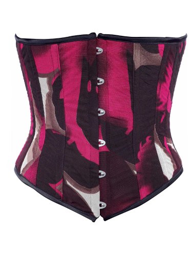 Multi-color Fabric Steel Boning Underbust Fashion Corset Waist Cincher (Body Waist-40inch)