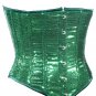 Green Sequin Fabric Steel Boning Underbust Fashion Corset Waist Cincher (Body Waist-30inch)