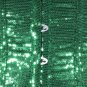 Green Sequin Fabric Steel Boning Underbust Fashion Corset Waist Cincher (Body Waist-30inch)
