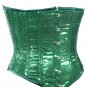 Green Sequin Fabric Steel Boning Underbust Fashion Corset Waist Cincher (Body Waist-36inch)