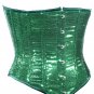 Green Sequin Fabric Steel Boning Underbust Fashion Corset Waist Cincher (Body Waist-40inch)