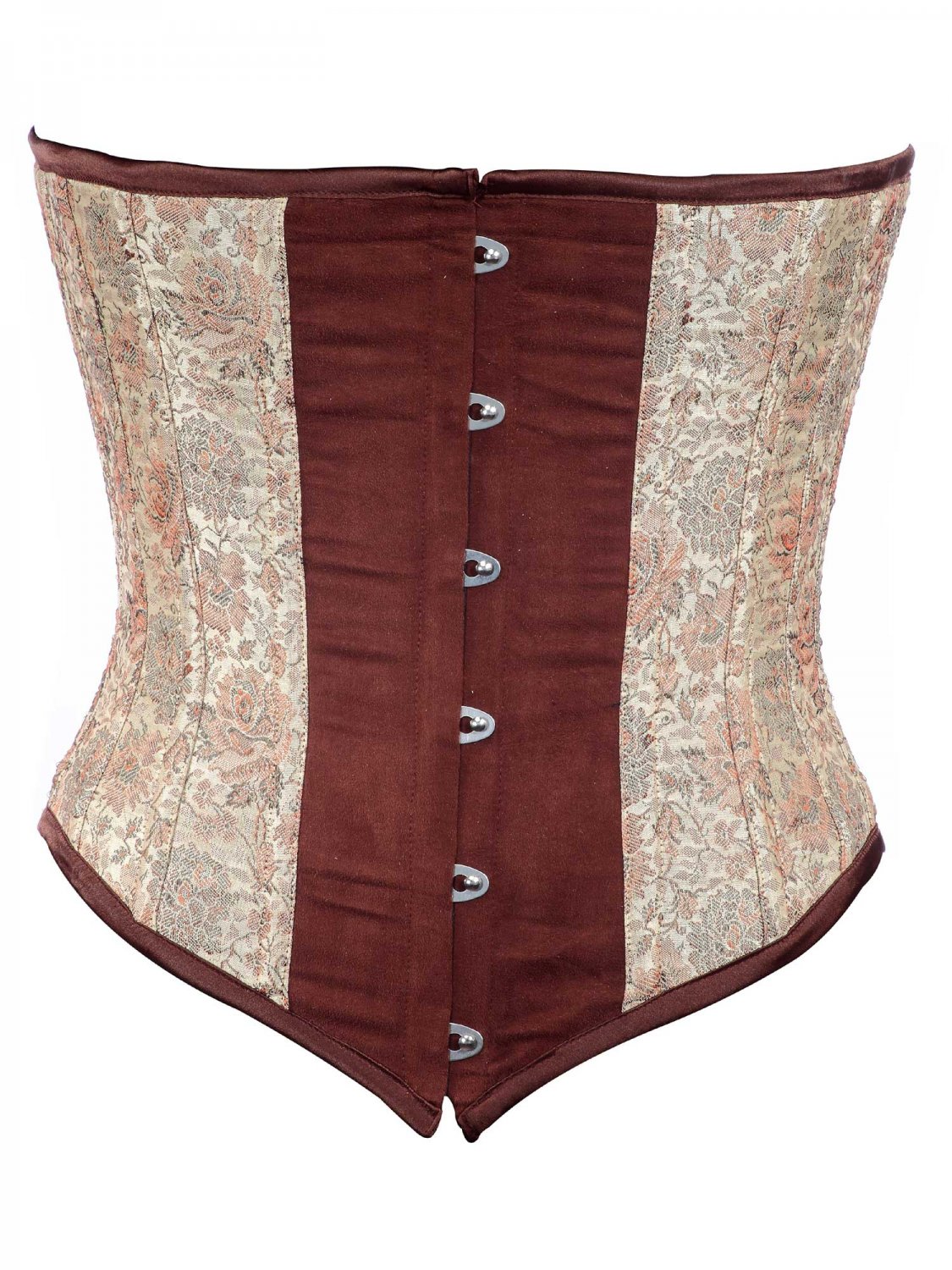 Chobak Cream Brocade Embroidery Net Corset