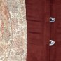 Chocolate Suede Cream Brocade Fabric Steel Boning Underbust Fashion Corset (Body Waist-34inch)