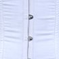 White Fabric Steel Boning Underbust Fashion Corset Waist Cincher -(Body Waist-28inch)