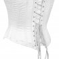 White Fabric Steel Boning Underbust Fashion Corset Waist Cincher -(Body Waist-32inch)