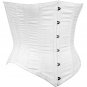 White Fabric Steel Boning Underbust Fashion Corset Waist Cincher -(Body Waist-38inch)