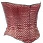 Maroon Ethnic Brocade Fabric Steel Boning Underbust Fashion Corset Waist Cincher (Body Waist-26inch)
