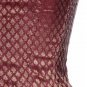 Maroon Ethnic Brocade Fabric Steel Boning Underbust Fashion Corset Waist Cincher (Body Waist-26inch)